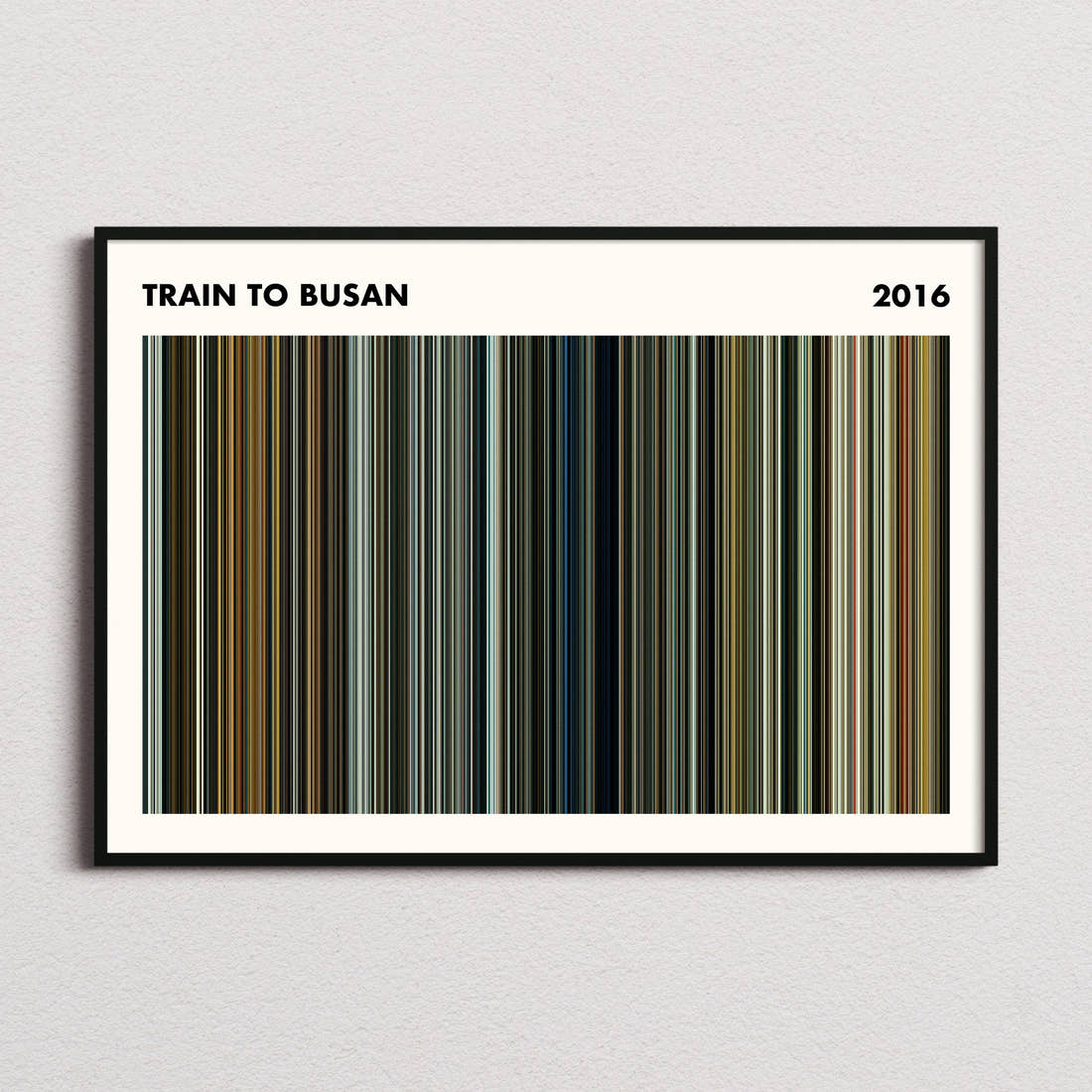 Train to Busan Movie Barcode Poster - Simplified