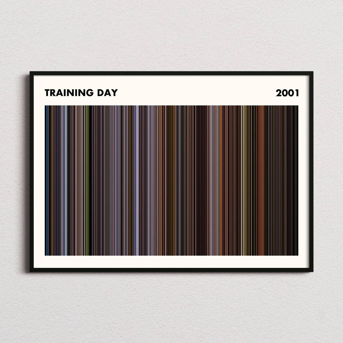 Training Day Movie Barcode Poster - Simplified