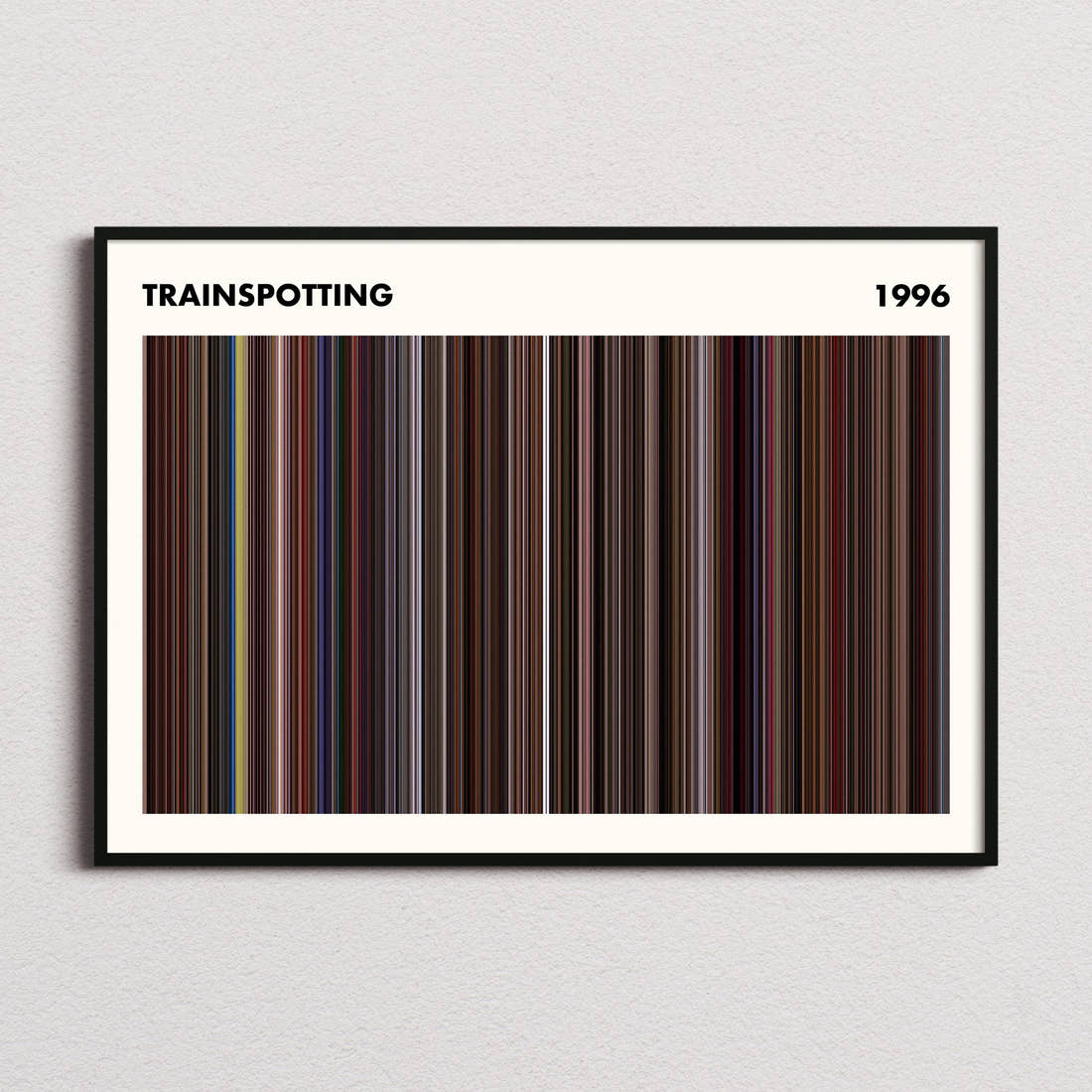 Trainspotting Movie Barcode Poster - Simplified