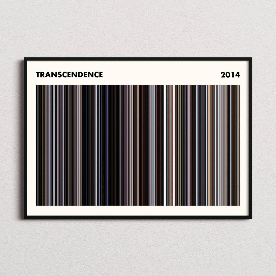 Transcendence Movie Barcode Poster - Simplified
