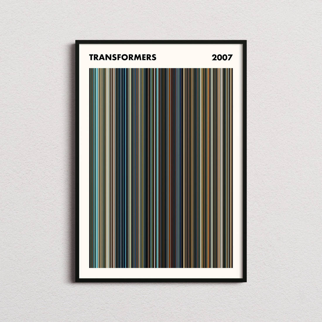 Transformers Movie Barcode Poster - Simplified