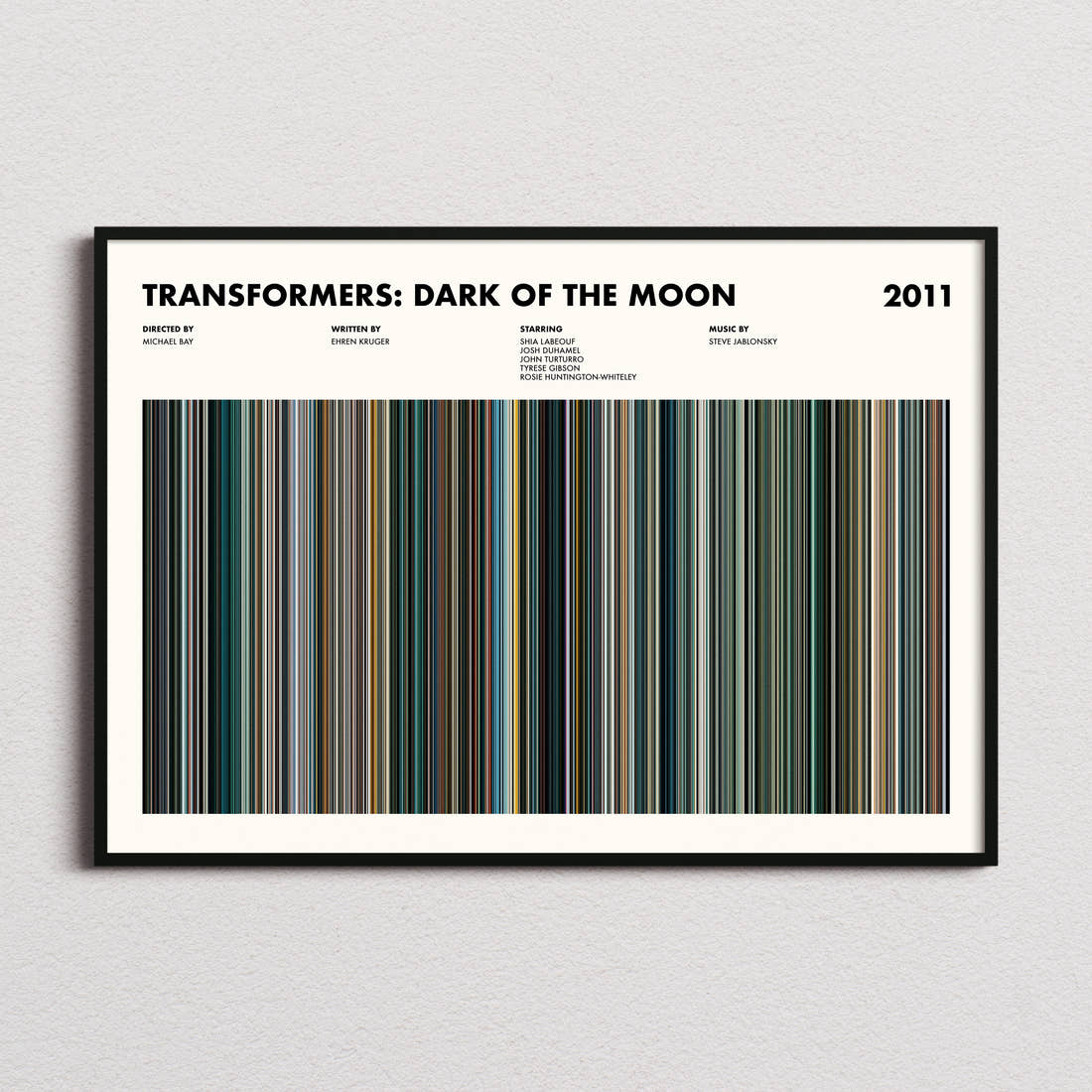 Transformers: Dark of the Moon Movie Barcode Poster