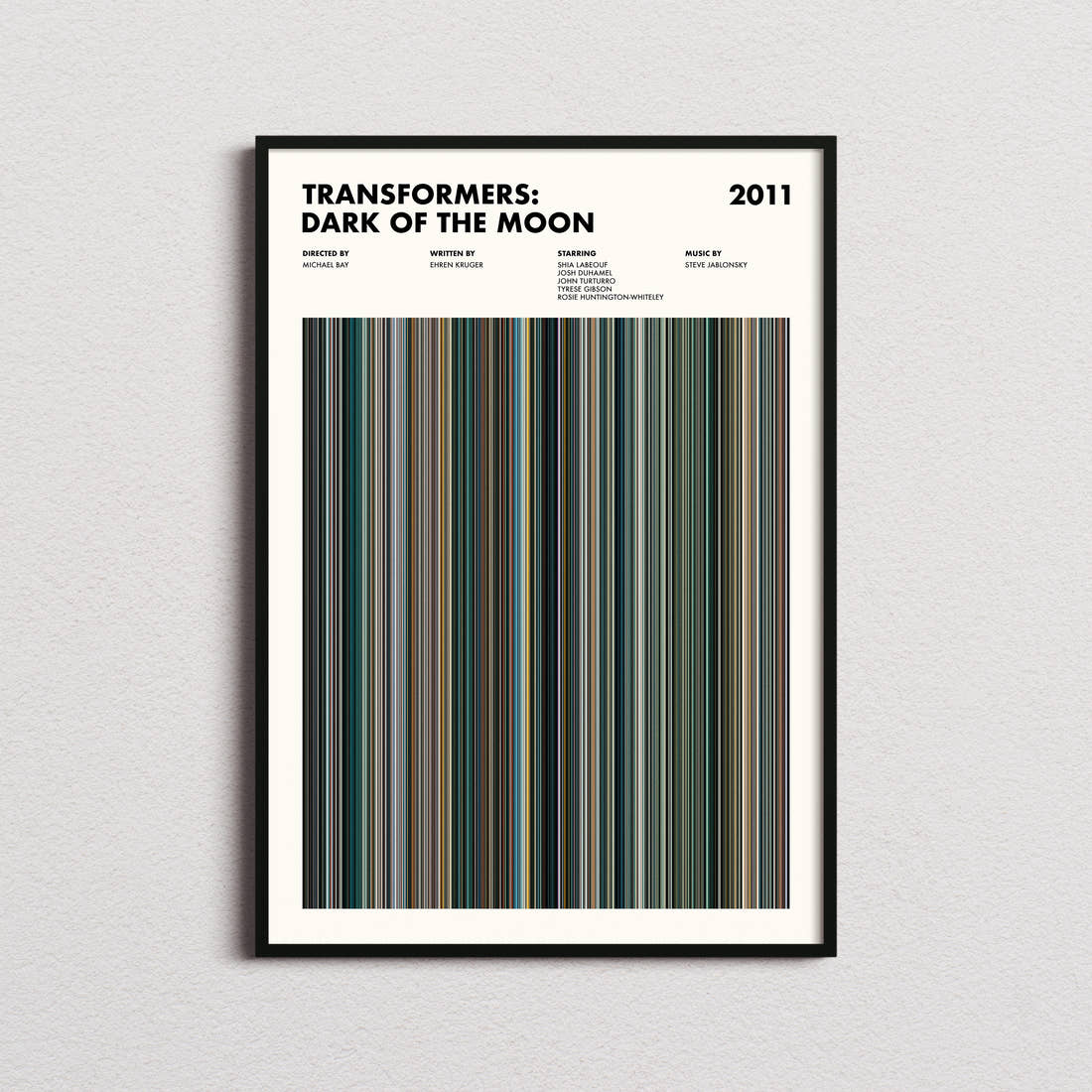 Transformers: Dark of the Moon Movie Barcode Poster