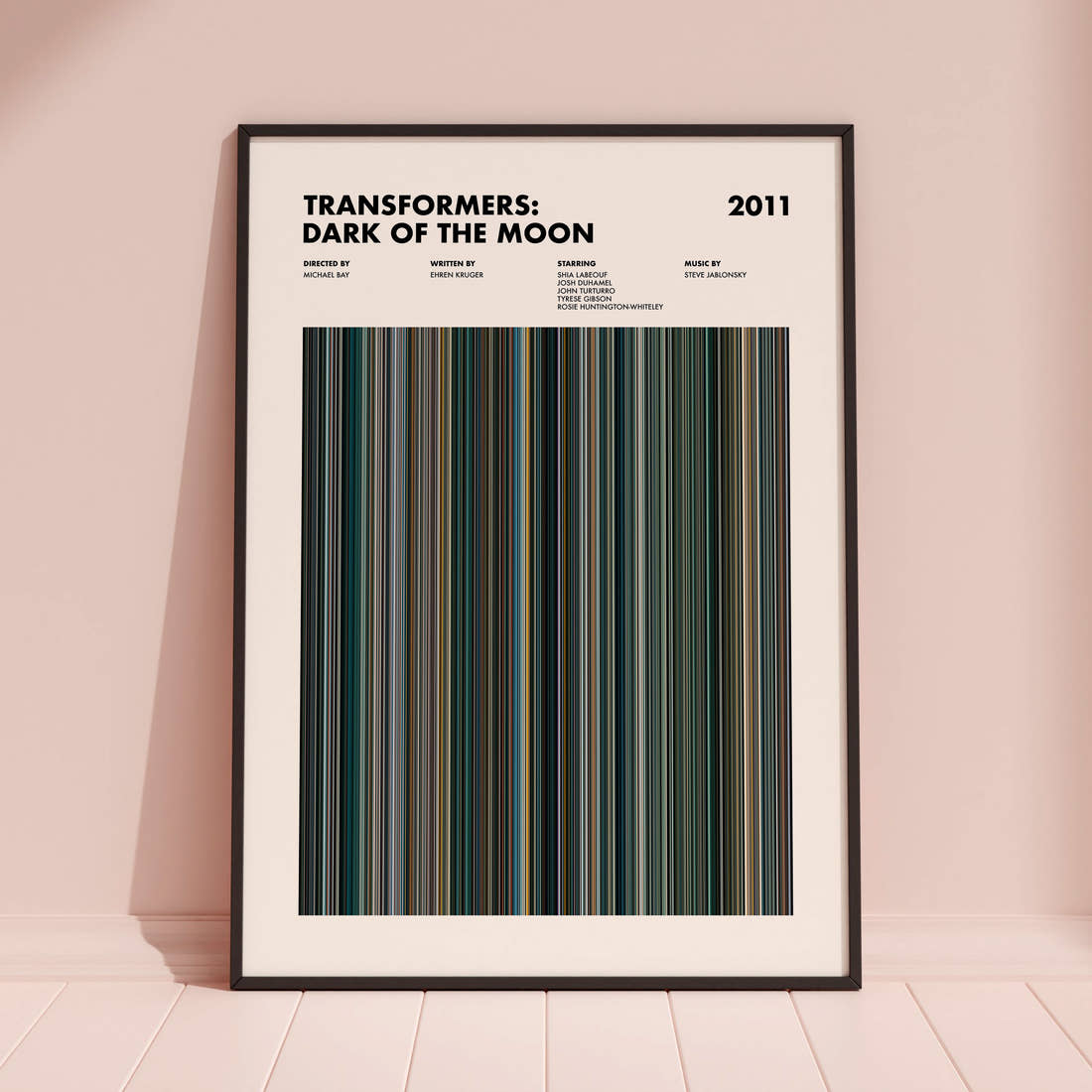 Transformers: Dark of the Moon Movie Barcode Poster