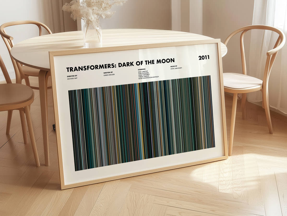 Transformers: Dark of the Moon Movie Barcode Poster