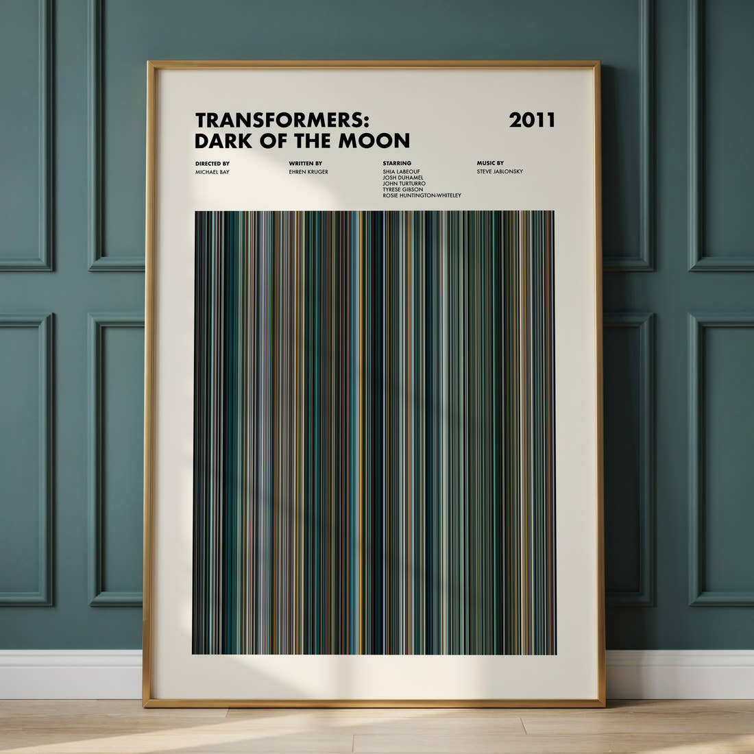 Transformers: Dark of the Moon Movie Barcode Poster