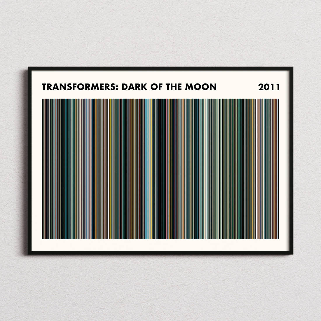 Transformers: Dark of the Moon Movie Barcode Poster - Simplified