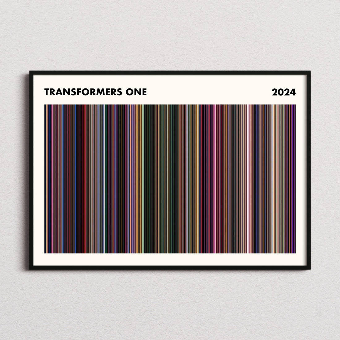 Transformers One Movie Barcode Poster - Simplified