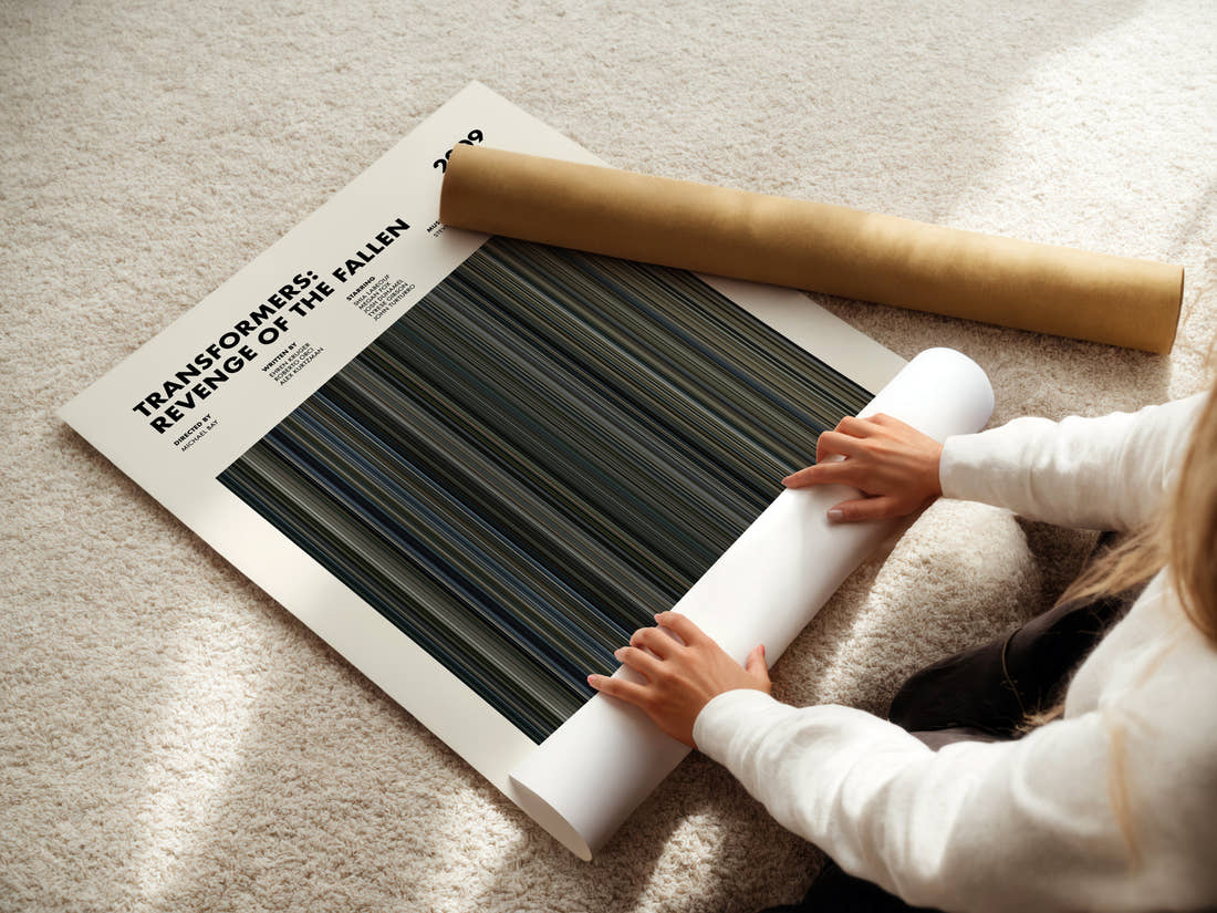 Transformers: Revenge of the Fallen Movie Barcode Poster