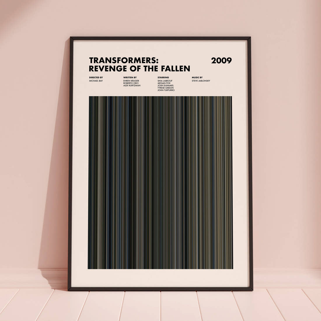 Transformers: Revenge of the Fallen Movie Barcode Poster