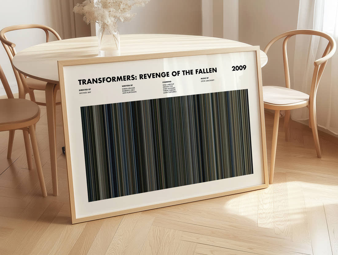 Transformers: Revenge of the Fallen Movie Barcode Poster