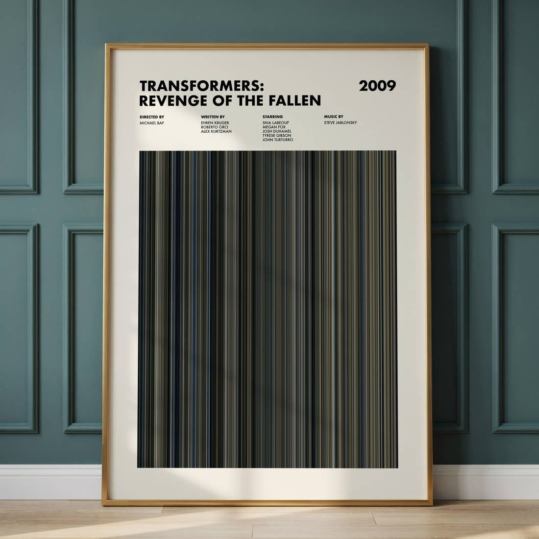 Transformers: Revenge of the Fallen Movie Barcode Poster