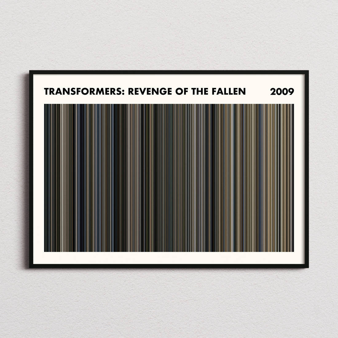 Transformers: Revenge of the Fallen Movie Barcode Poster - Simplified