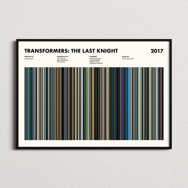 Transformers: The Last Knight Movie Barcode Poster