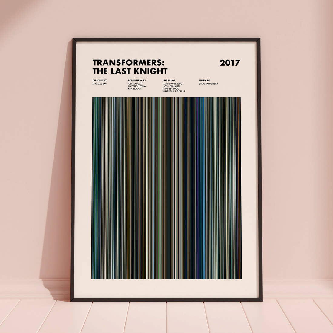 Transformers: The Last Knight Movie Barcode Poster