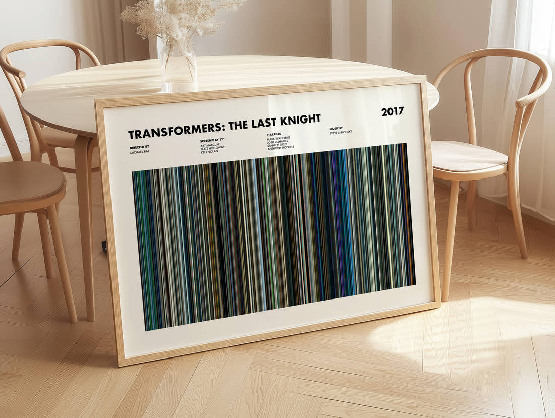 Transformers: The Last Knight Movie Barcode Poster