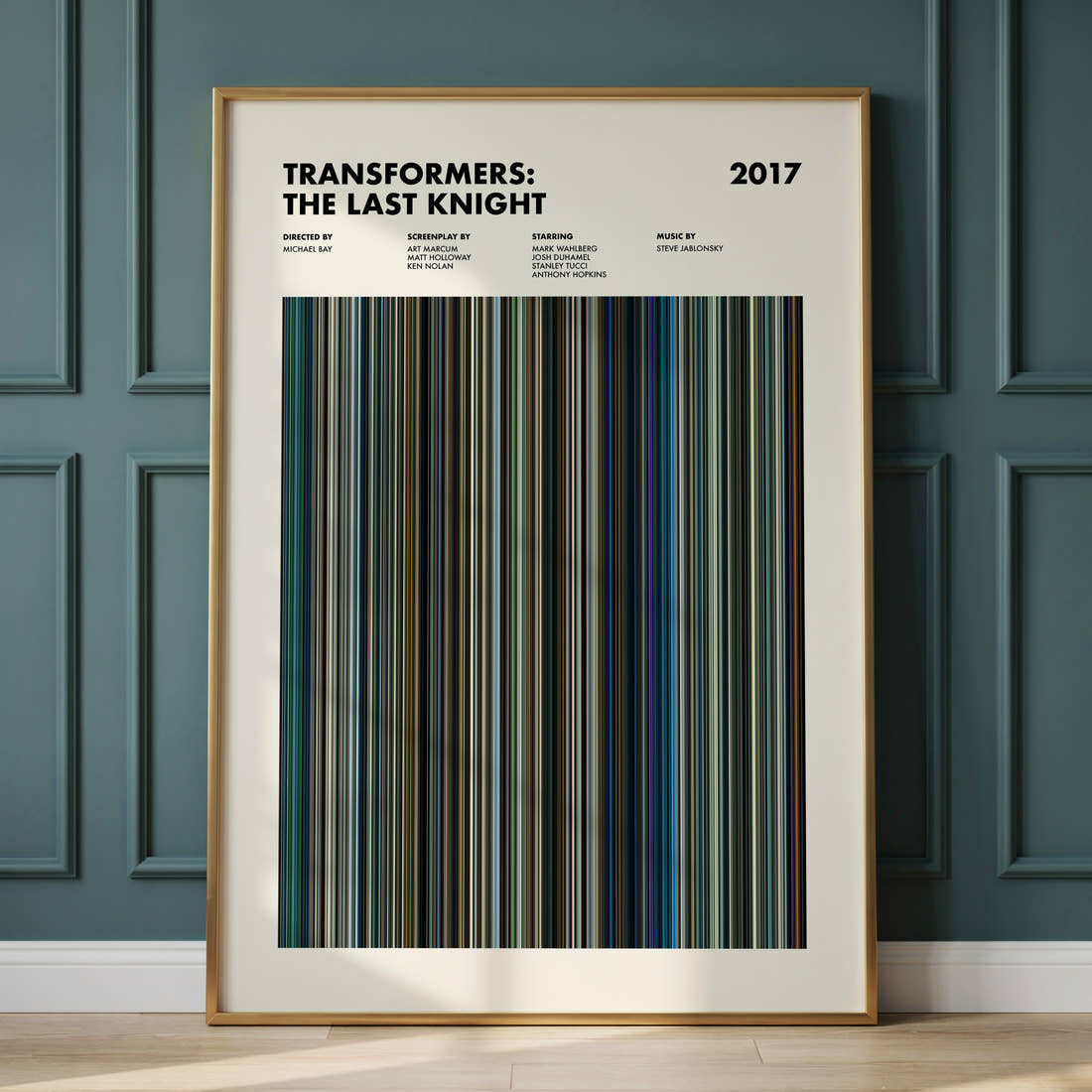 Transformers: The Last Knight Movie Barcode Poster
