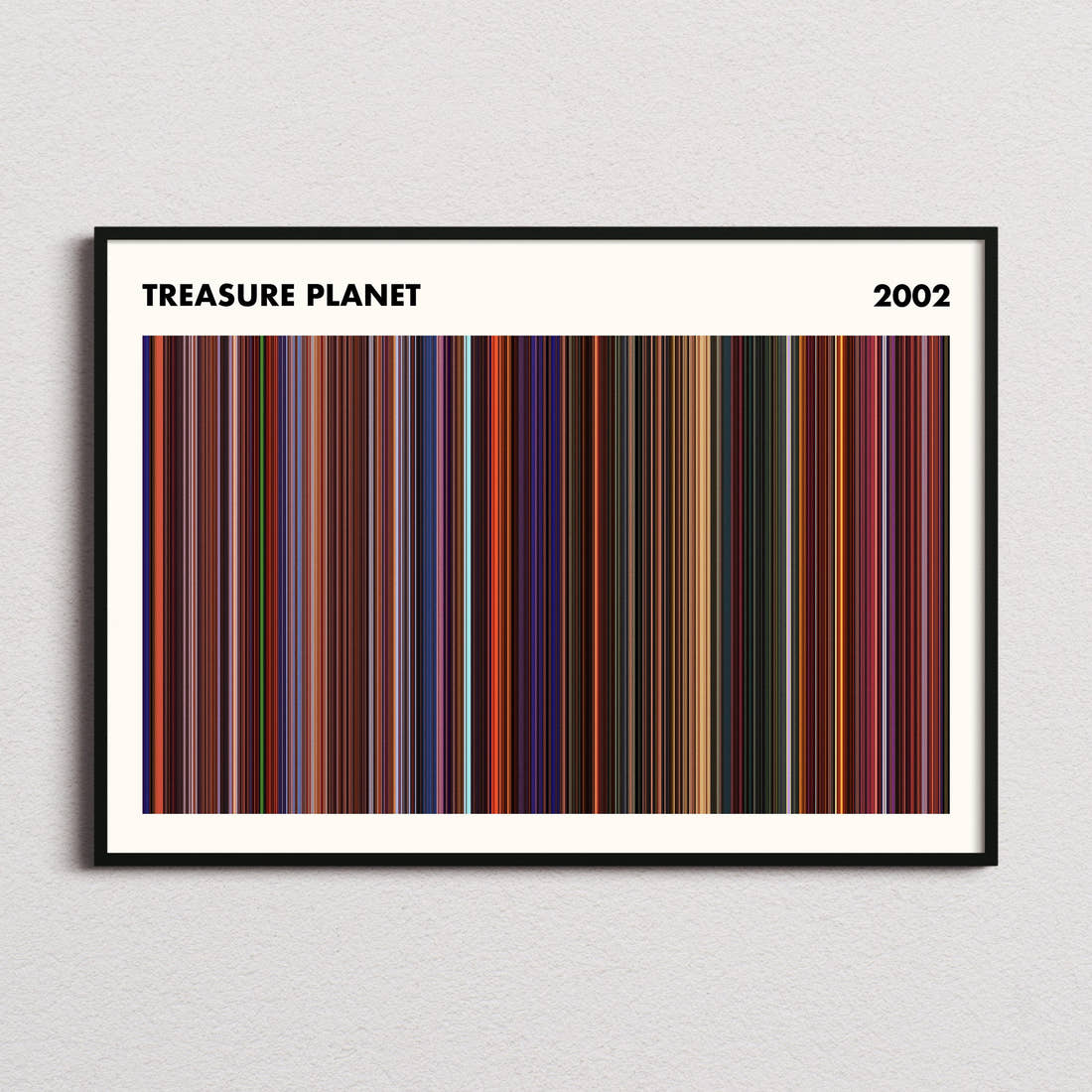 Treasure Planet Movie Barcode Poster - Simplified