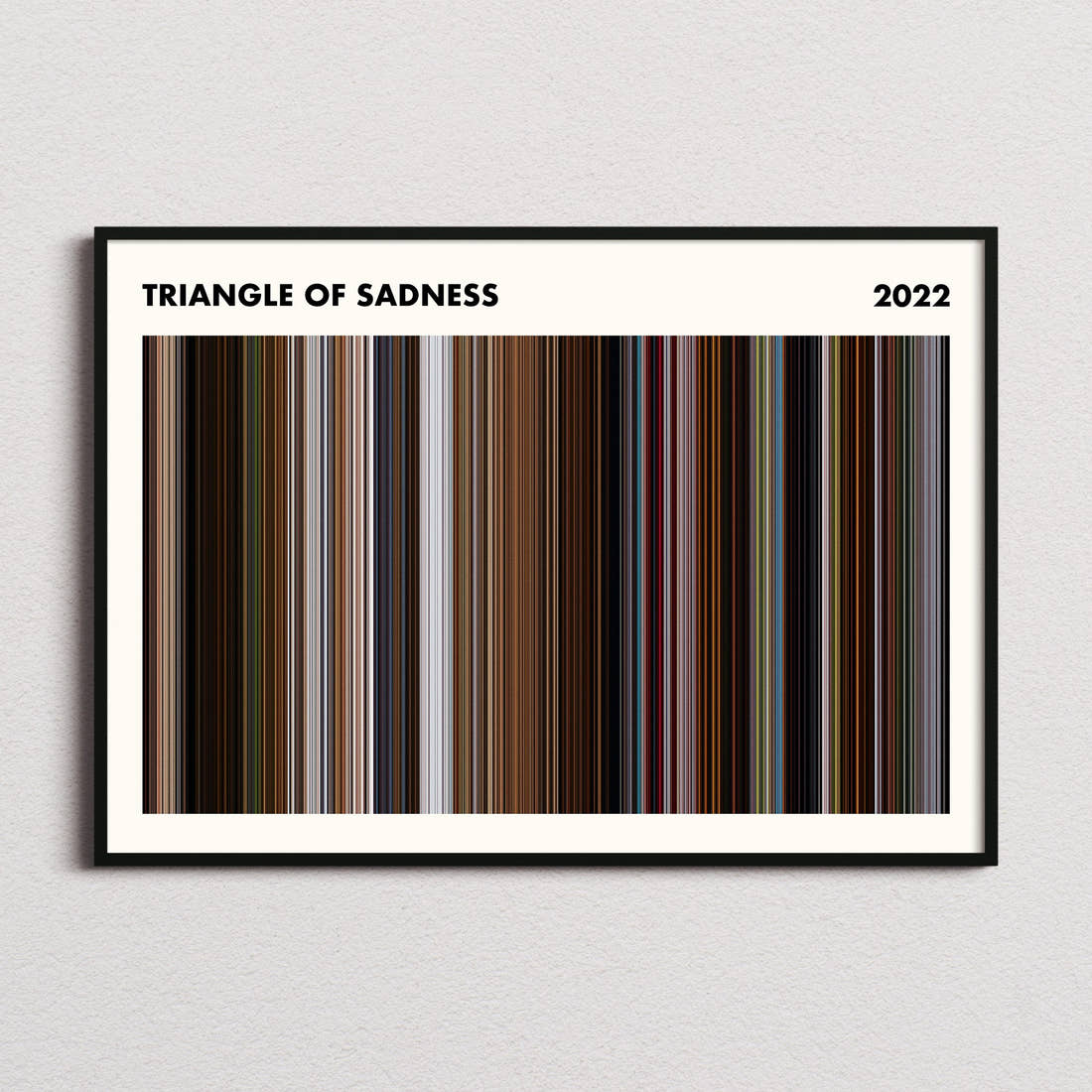 Triangle of Sadness Movie Barcode Poster - Simplified