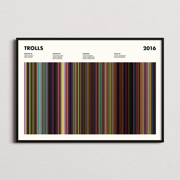 Trolls Movie Barcode Poster