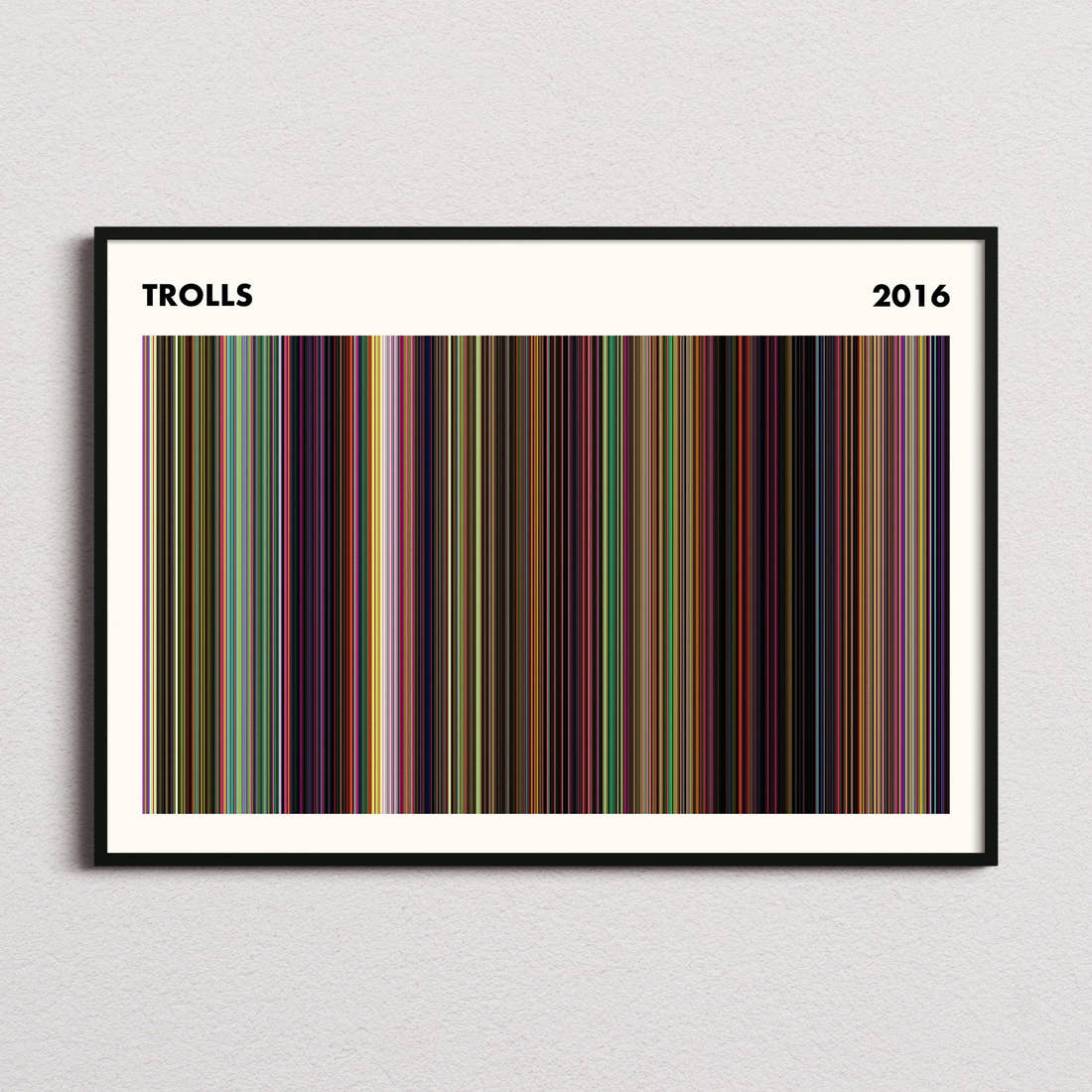 Trolls Movie Barcode Poster - Simplified