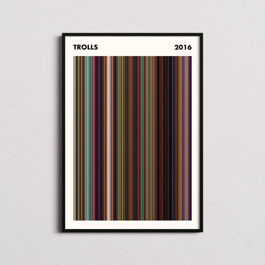 Trolls Movie Barcode Poster - Simplified