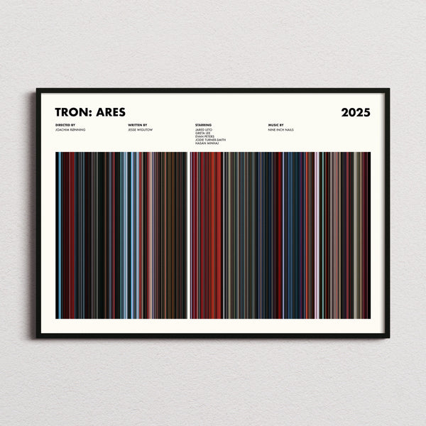 Tron: Ares Movie Barcode Poster