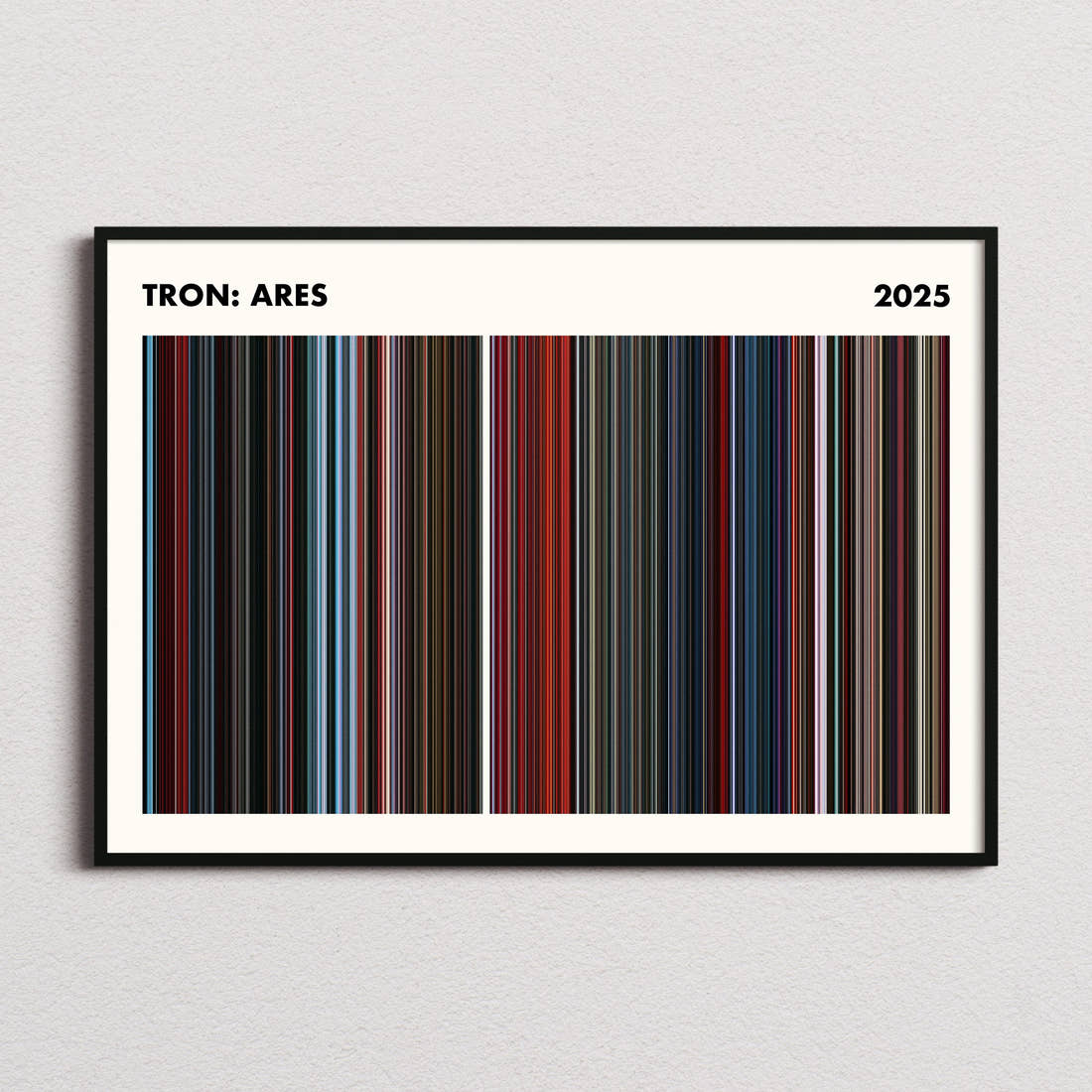 Tron: Ares Movie Barcode Poster - Simplified