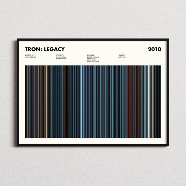 Tron Legacy Movie Barcode Poster