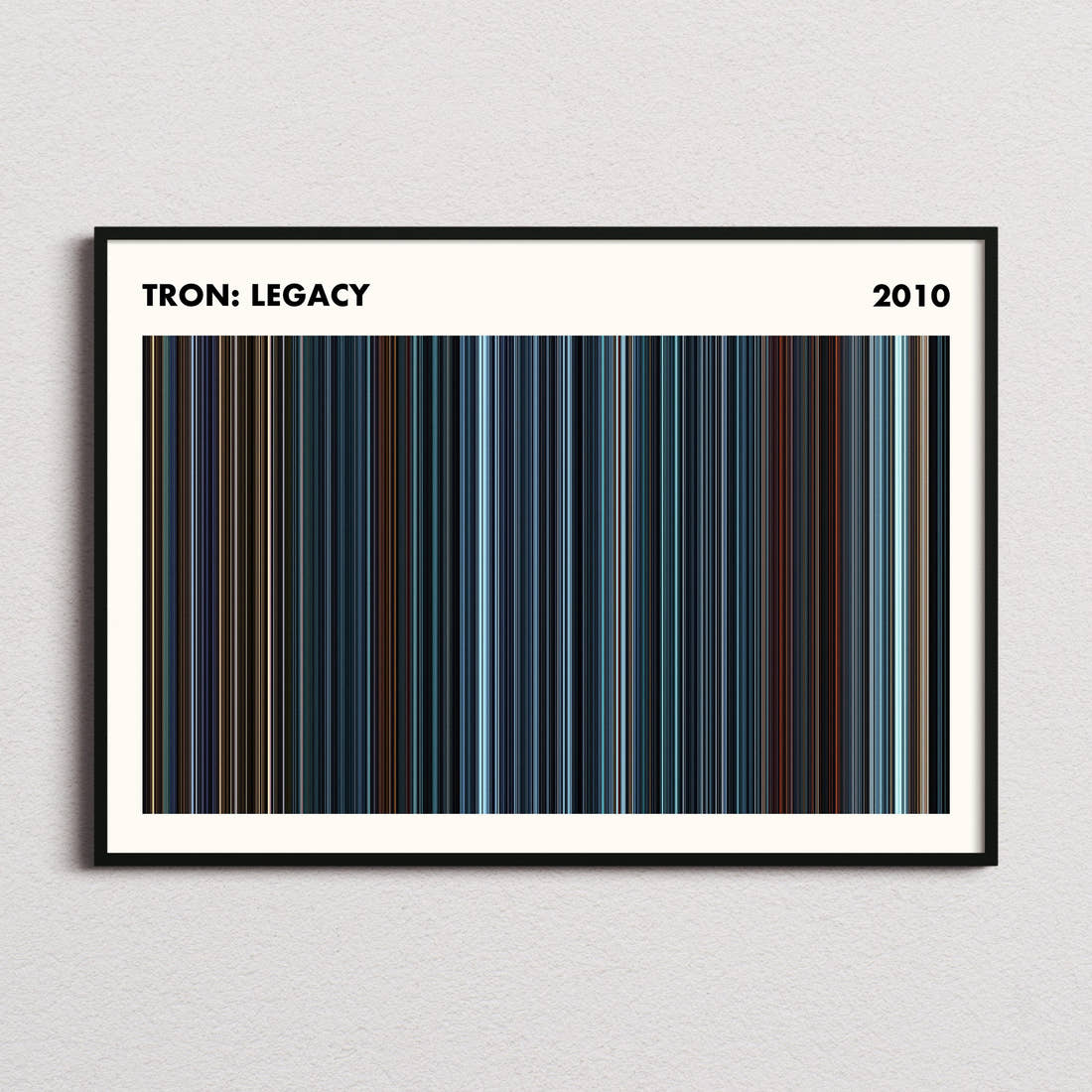Tron: Legacy Movie Barcode Poster - Simplified