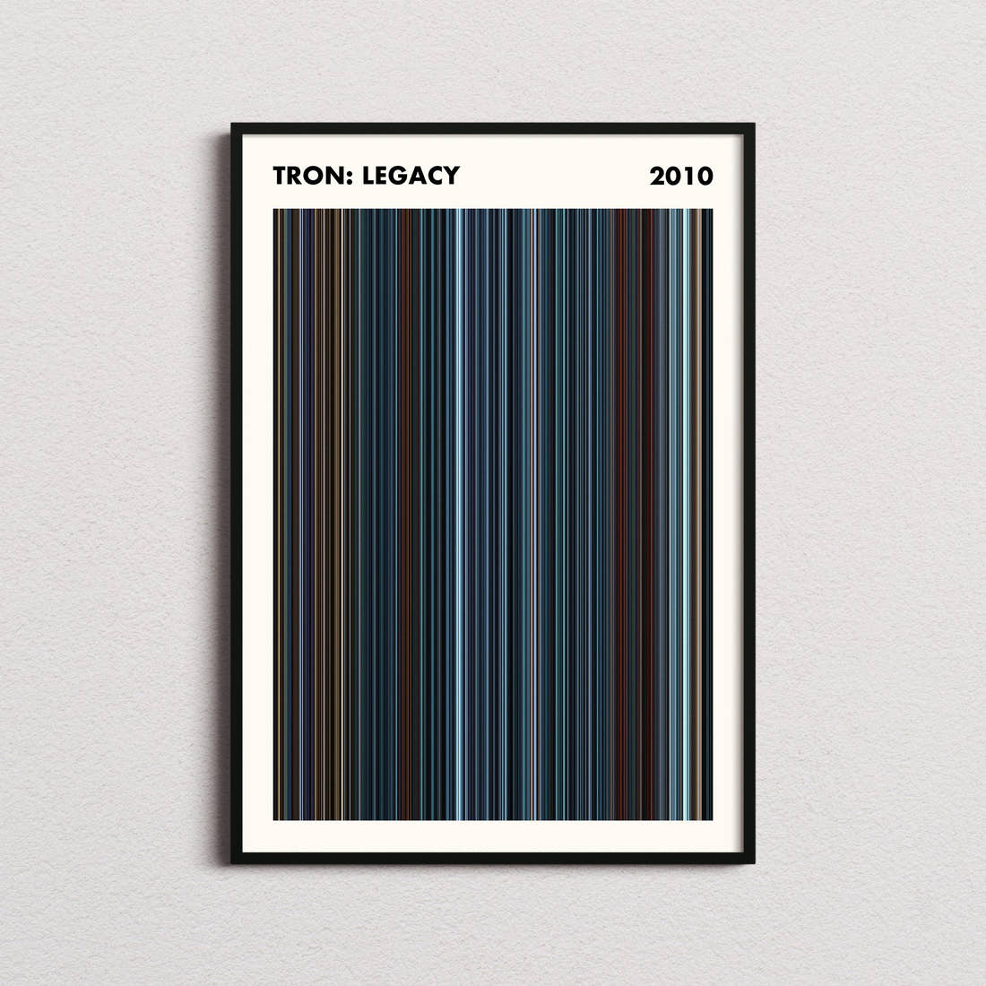 Tron: Legacy Movie Barcode Poster - Simplified