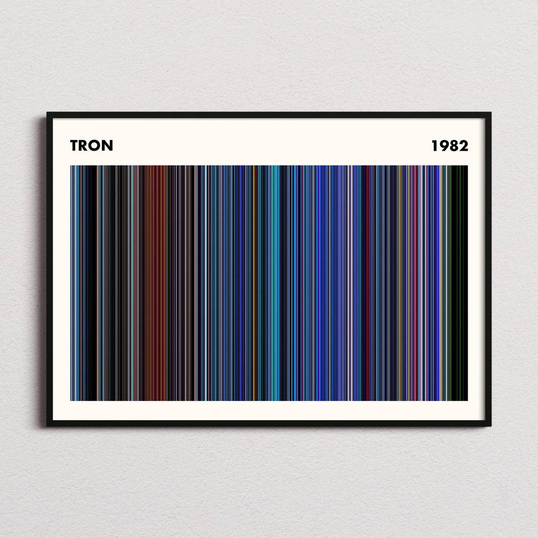 Tron Movie Barcode Poster - Simplified