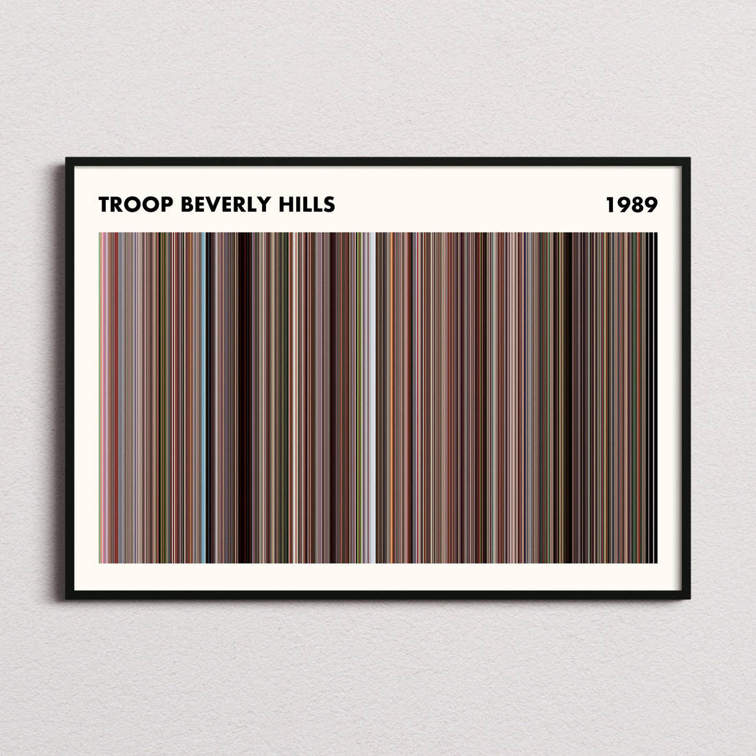 Troop Beverly Hills Movie Barcode Poster - Simplified