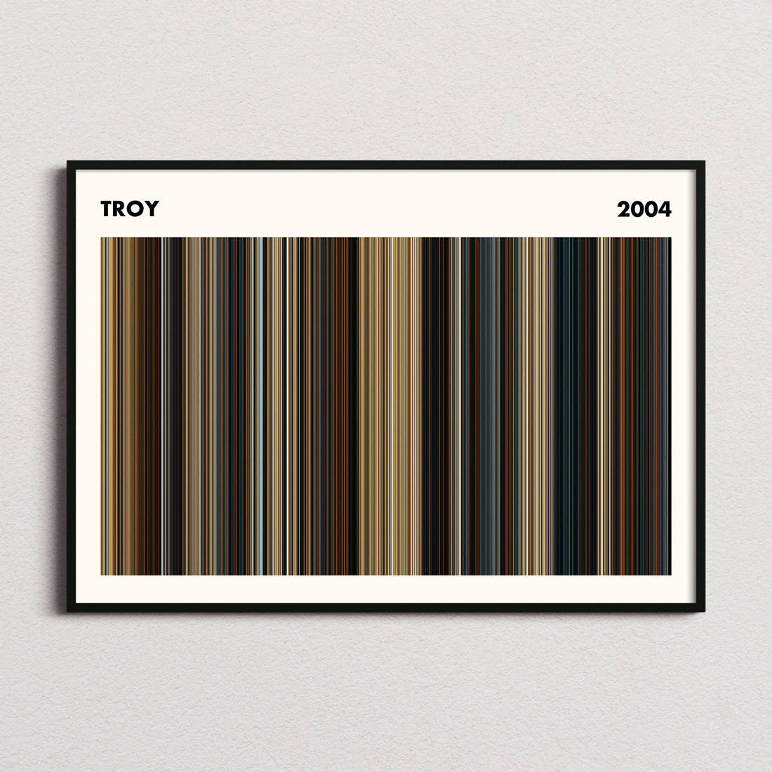 Troy Movie Barcode Poster - Simplified