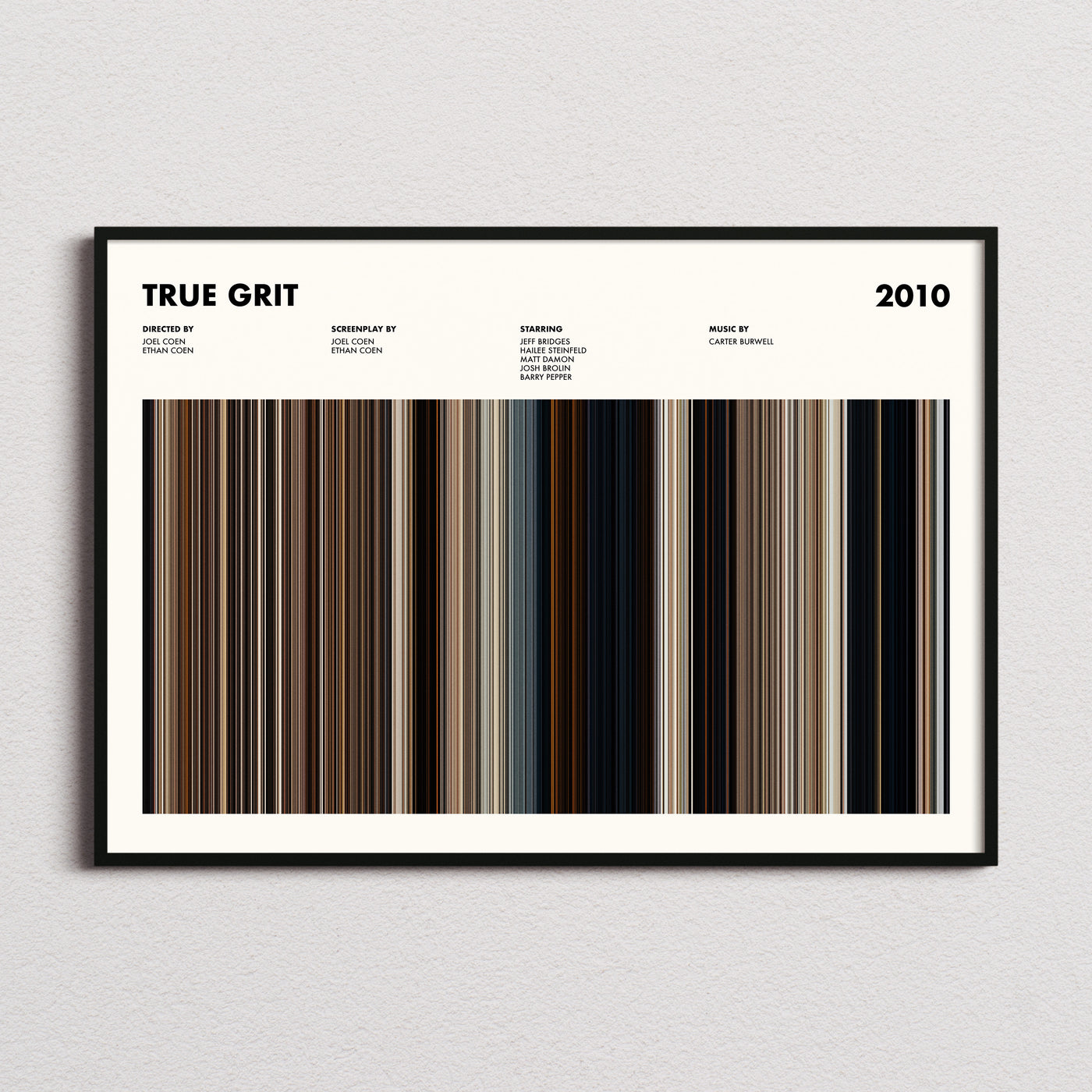 True Grit Movie Barcode Poster