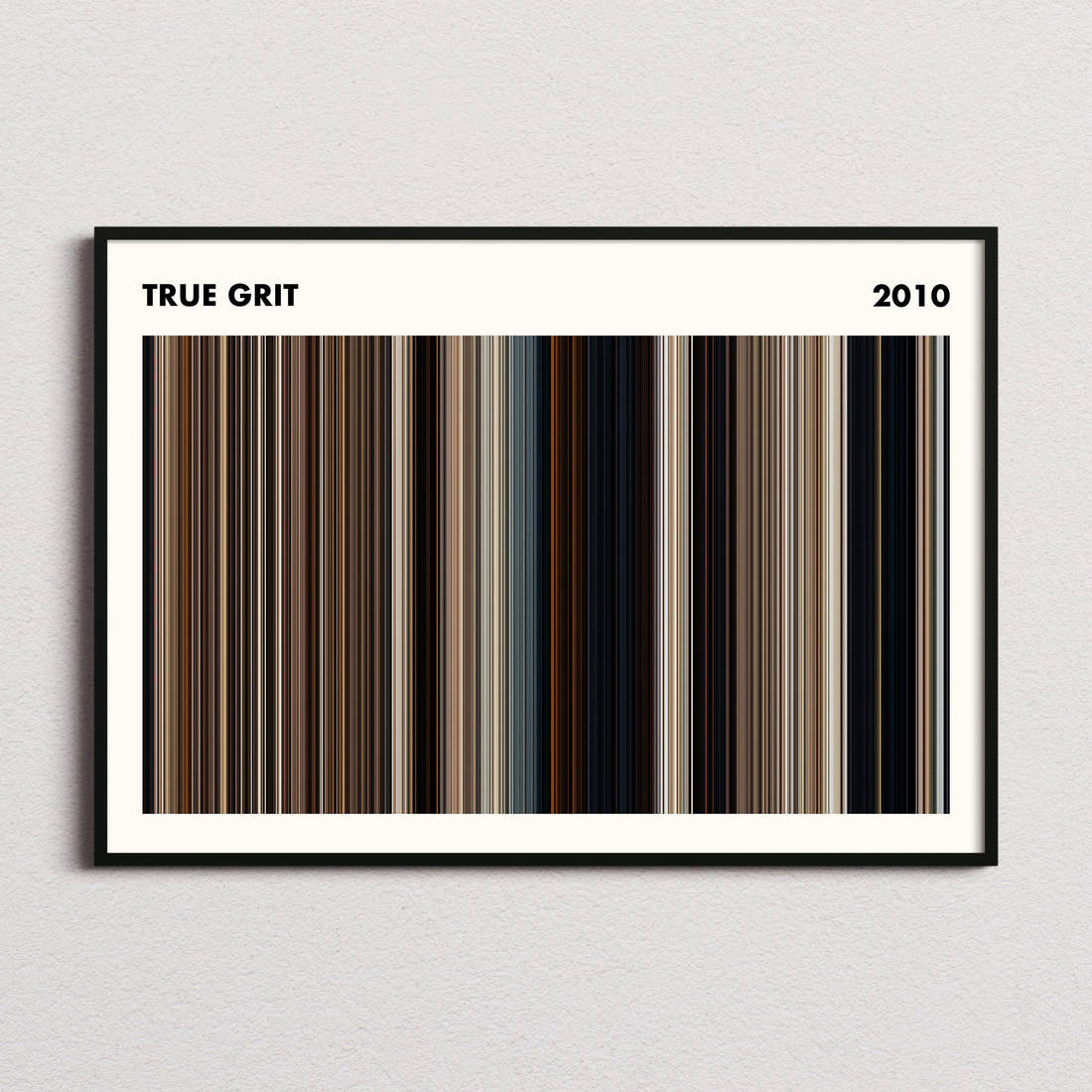 True Grit Movie Barcode Poster - Simplified