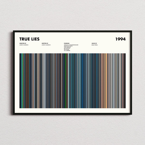 True Lies Movie Barcode Poster