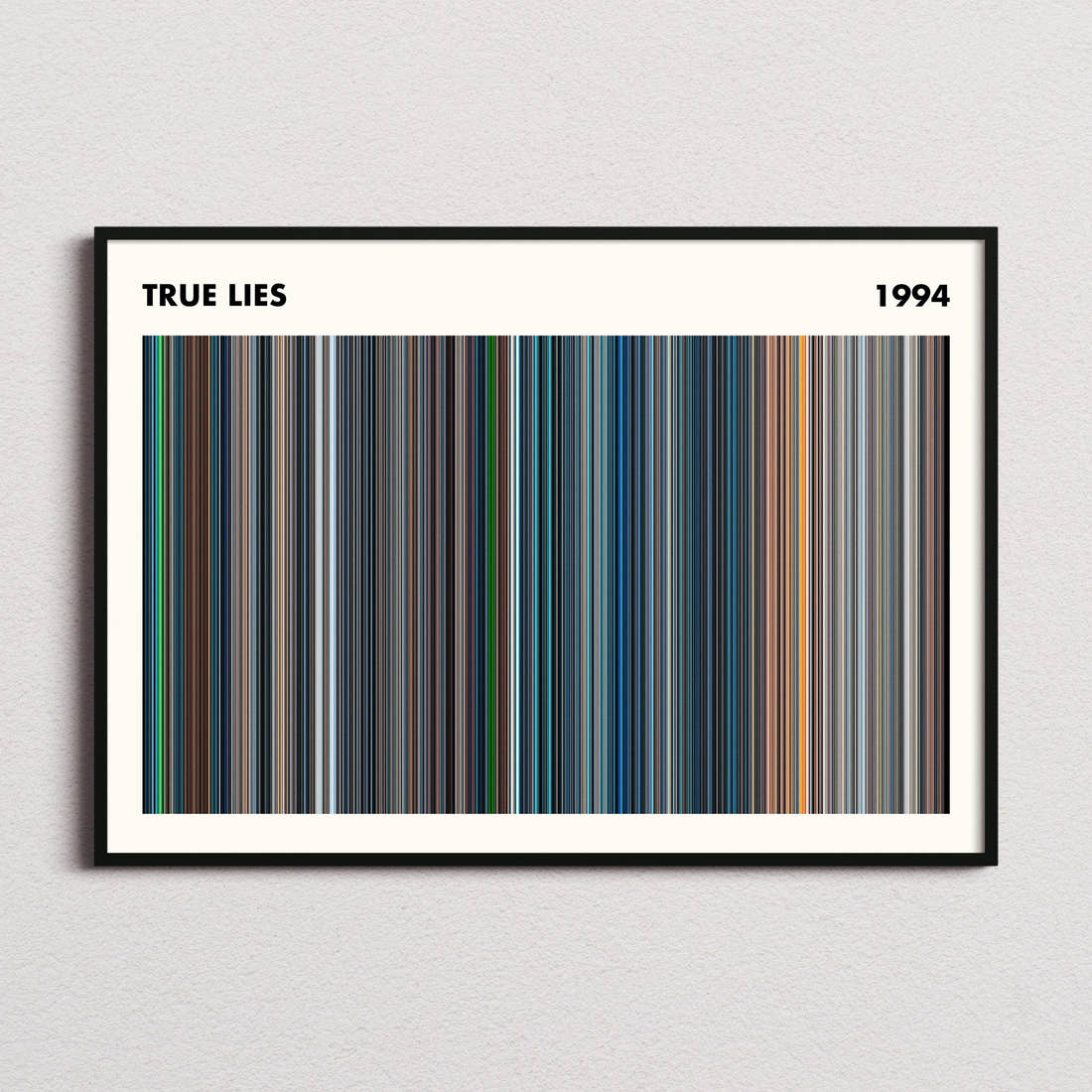 True Lies Movie Barcode Poster - Simplified