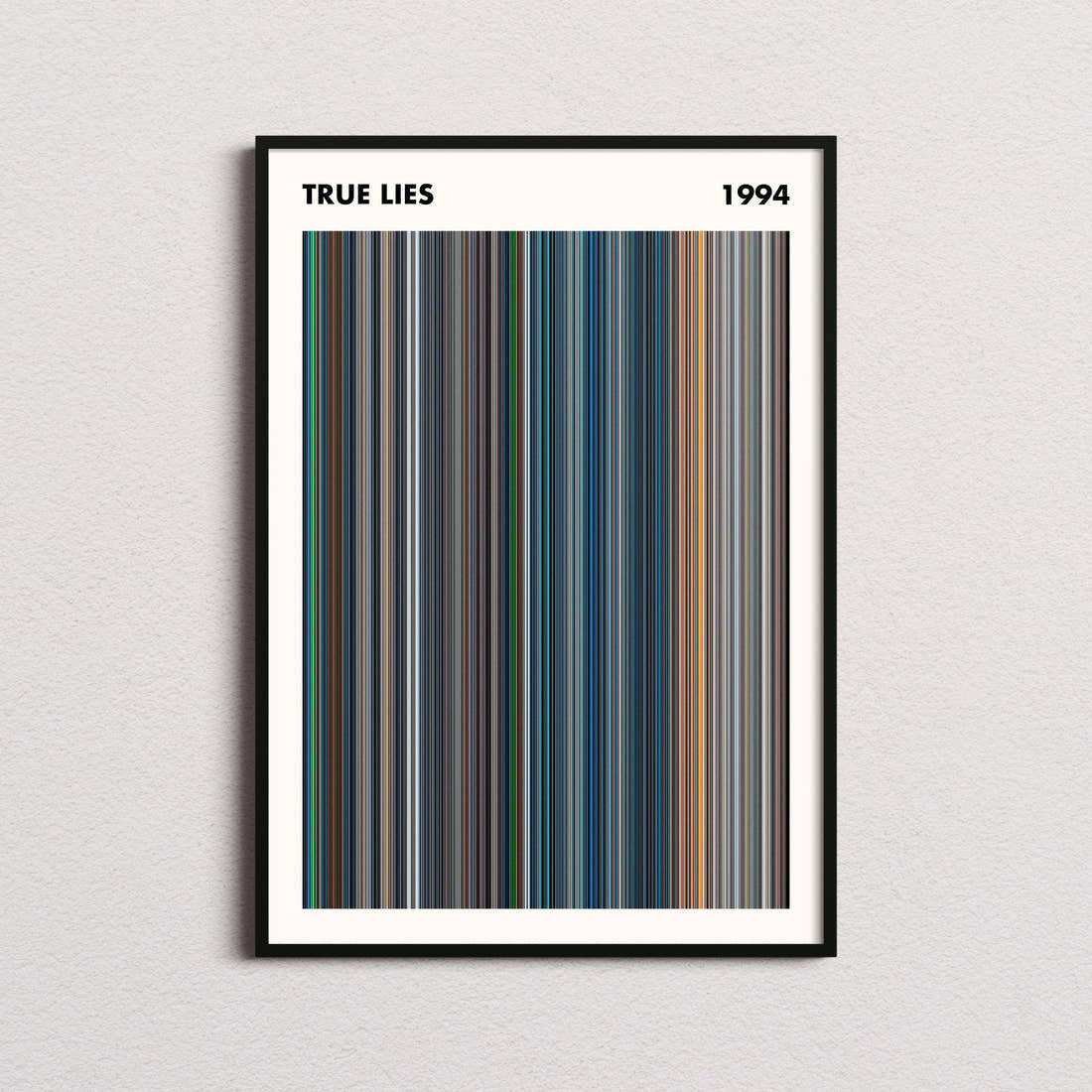 True Lies Movie Barcode Poster - Simplified