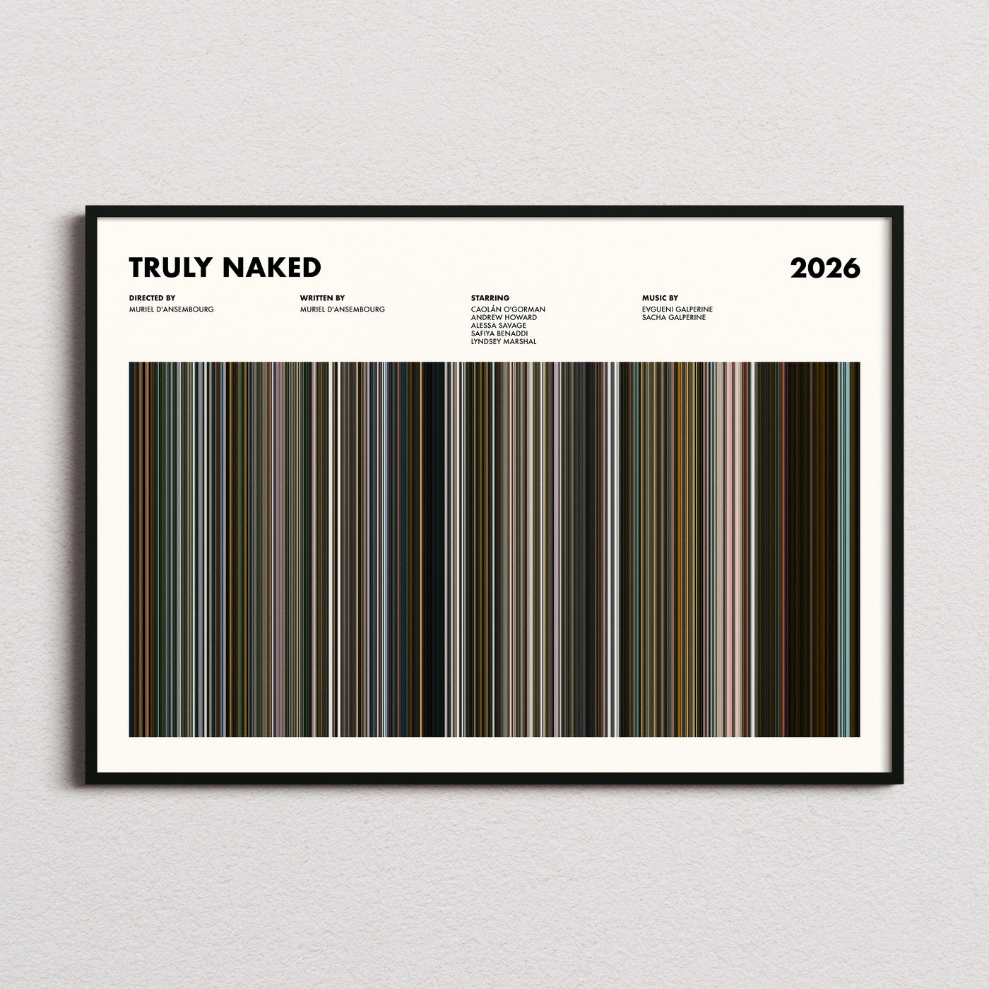 Truly Naked Movie Barcode Poster