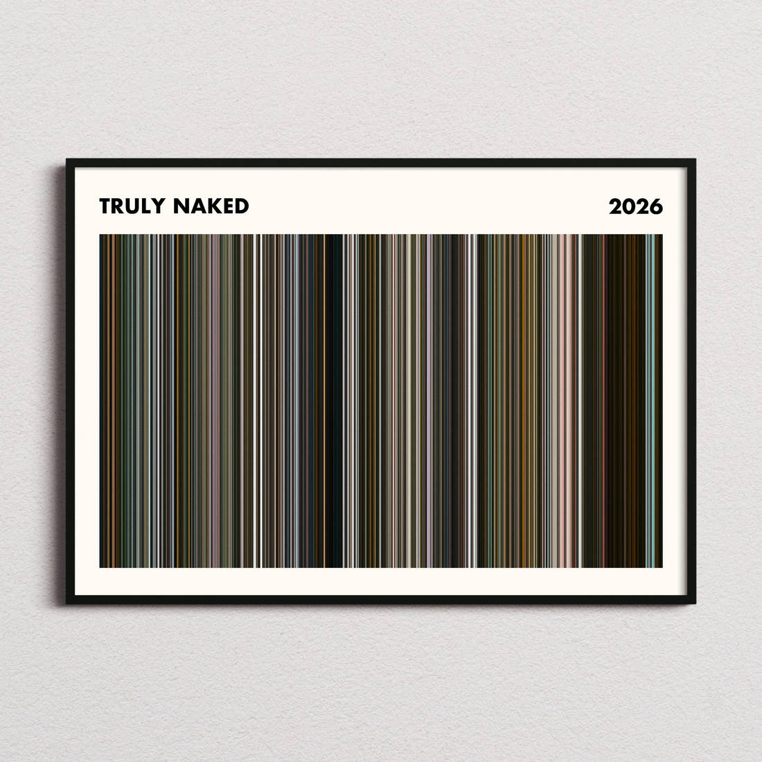 Truly Naked Movie Barcode Poster - Simplified