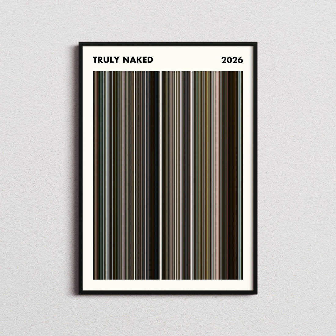 Truly Naked Movie Barcode Poster - Simplified