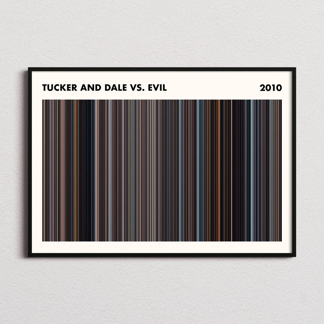 Tucker and Dale vs. Evil Movie Barcode Poster - Simplified