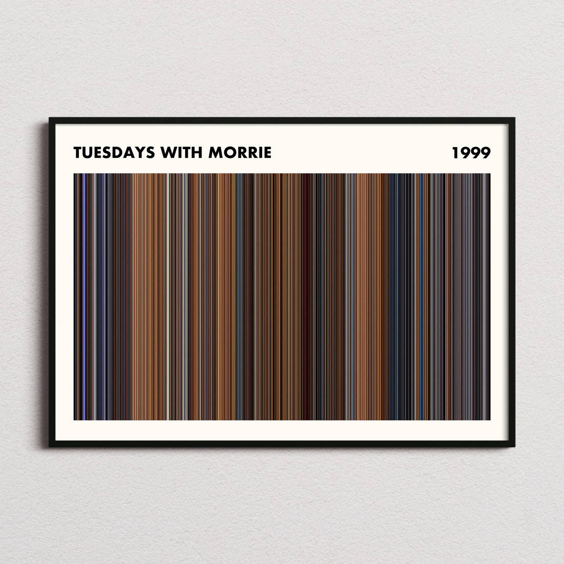 Tuesdays With Morrie Movie Barcode Poster - Simplified