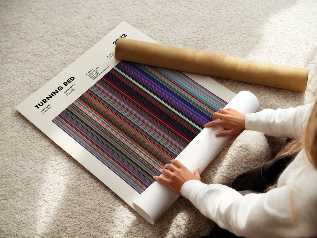 Turning Red Movie Barcode Poster