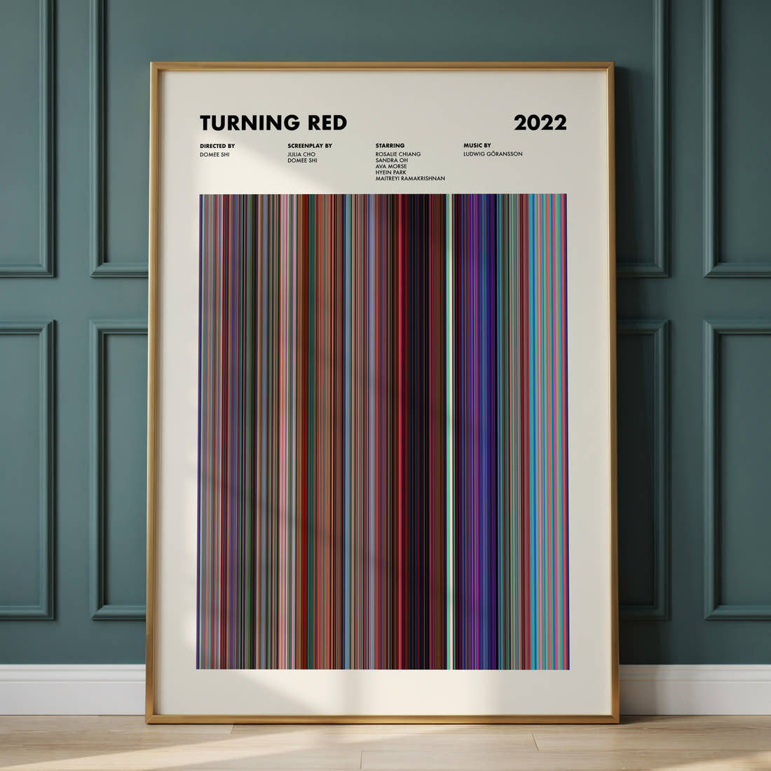Turning Red Movie Barcode Poster