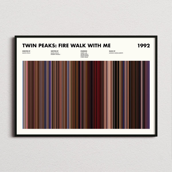 Twin Peaks Fire Walk With Me Movie Barcode Poster