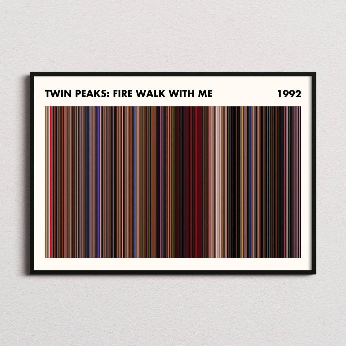 Twin Peaks: Fire Walk with Me Movie Barcode Poster - Simplified