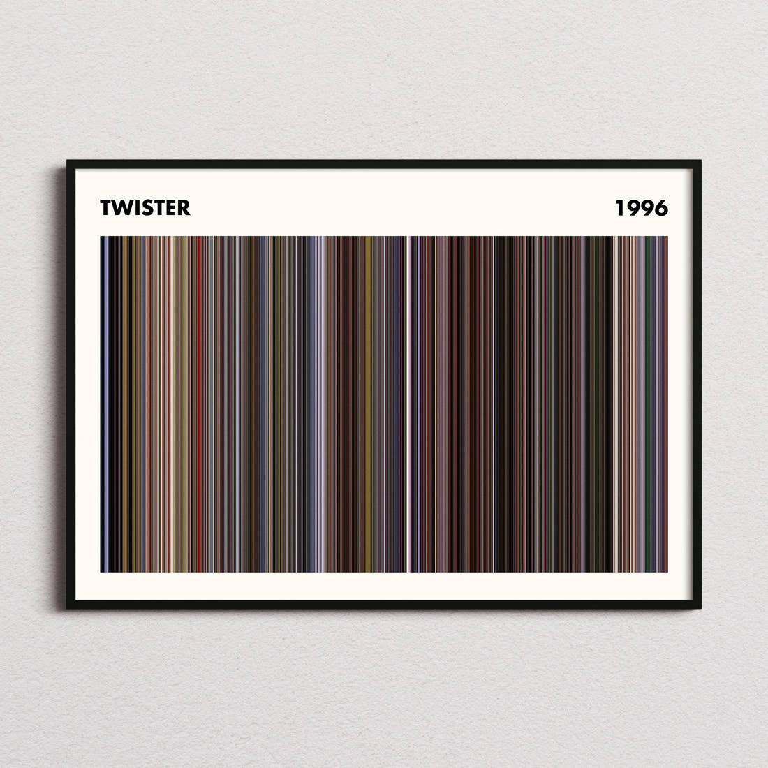 Twister Movie Barcode Poster - Simplified