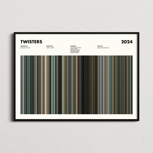 Twisters Movie Barcode Poster
